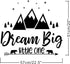 Dream Big Little One Quote Wall Decals, Nursery Wall Decals, Quote Decal, Woodland Wall Stickers, Vinyl Wall Decals for Children Baby Kids Boys Be...