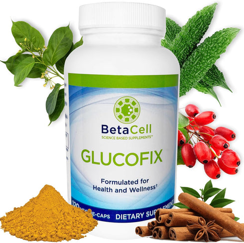 Glucofix - Berberine Supplement - Herbal Supplement with Cinnamon, Gymnema, Berberine, Bitter Melon, and Turmeric - 120 Capsules...