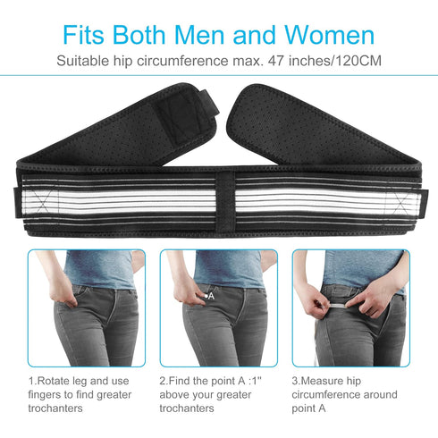 REAQER Sacroiliac SI Hip Belt Anti-Slip Support Brace -Pain Relief for Sciatica, Pelvic, Lower Back, Lumbar and wiast Pain Stabilizing Compression...