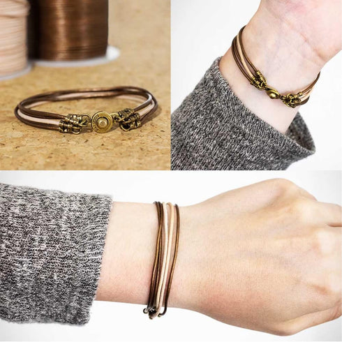 25 Yards of Solid Round 2mm Natural Real and Genuine Leather Cord for use as Braiding String (2mm, Natural)...