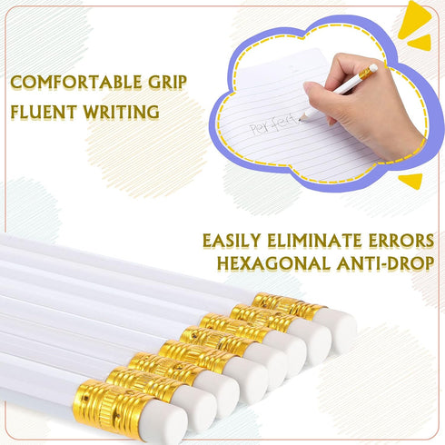 Zonon 72 Pieces 4 Inch Wedding Pencils Half Pencils with Eraser Pre Sharpened Mini, Bridal Shower Pencils Hexagon 2 HB Short Half Pencils for Wedd...