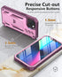 for iPhone 13/14 Protective Case: for iPhone 16e Cover with Built-in Kickstand | Heavy Duty Military Grade Hard Protection Shock Proof | Durable D...