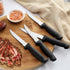 Pleafind 16-Pcs Steak Knives, 8.5 Inch Serrated Knives, Stainless Steel Steak Knives, Meat Knife for Table, Elegant Black Steak Knife Set for Home...
