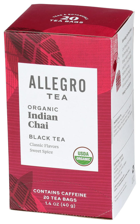 Allegro Tea, Organic Indian Chai Tea Bags, 20 ct...