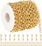 YOUBEIYEE 10 Meters Gold Plated Chain for Jewelry Making, Aluminum Rolo Necklace Chain for Men and Women Lightweight Craft Chain Roll...