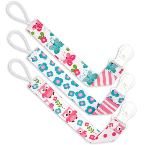 Liname Neutral Pacifier Clip - 3 Pack Pacifier Clips for Boys & Girls - Binky Holder Soothie Paci Clip Binkie Clip - Unisex Pacifer Clip - Baby Pa...
