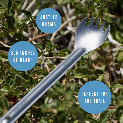 Hiker's Gold Ultralight Titanium Spork for Hiking, Backpacking, Camping...