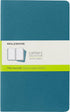 Moleskine Cahier Journal, Soft Cover, Large (5" x 8.25") Plain/Blank, Brisk Blue, 80 Pages (Set of 3)...
