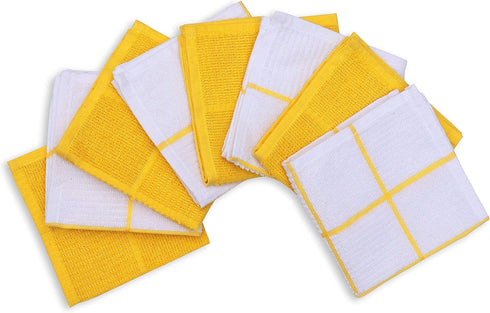 AMOUR INFINI Terry Dish Cloths Set of 8 - Highly Absorbent, Super Soft Kitchen Dishcloth - Reusable Quick Dry Dish Rags for Cleaning & Drying Dish...