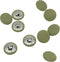 Green Fabric Cloth Covered with Metal Shank Round Buttons for Suits Gowns Blouses Shirts DIY Sewing 18mm(3/4 Inch) 10Pc...