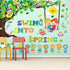 135 Pcs Spring Bulletin Board Decoration Tree Bulletin Board Decoration Bulletin Board Tree Cutout Bunny Butterfly Flower Decorations for Easter C...