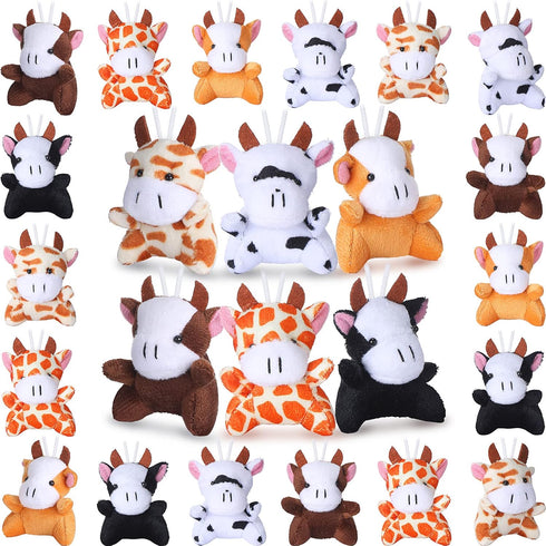 Aoriher 24 Pcs Horse Plush Stuffed Animal Horses Keychain Mini Horse Toys 3.15 Inch Horse Party Favor with Detachable Chain for Farm Themed Birthd...
