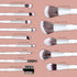 Nicole Miller New York 14pc Complete Makeup Brushes Collection with Zipper Bag, Snow Pearl White, Ideal Present or Any Occasions, Great for Beginn...