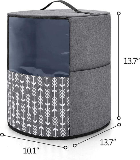 Yarwo Coffee Maker Dust Cover Compatible with Keurig K-Classic and K-Select, Visible Coffee Machine Cover with Pockets and Top Handle, Gray with A...