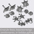 Silver Napkin Rings-12-Piece Set of Premium 100% Metal, Rust-Resistant Tabletop Décor - Antique Coastal Sea Shell Napkin Holdersfor Family Dinner,...