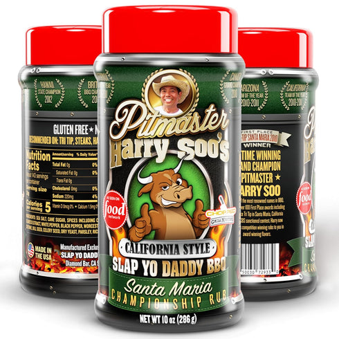 Slap Yo Daddy BBQ Rub Seasoning, California Style Santa Maria - Beef, Pork Steak, Hamburger, Sausage, Tri-Tip Championship BBQ Rubs and Spices for...
