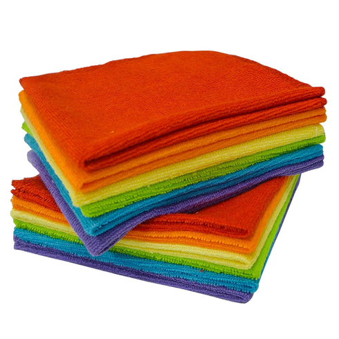 Neat Solutions Solid Knit Terry Washcloth Set, Multi-color, 12-Count...