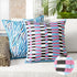 Ashler Boho Outdoor Pillows, Blue/Pink 18 x 18 Pillow Covers, Outdoor Pillows Waterproof Set of 2, Stripe Pillow Case for Patio, Couch, Water Resi...