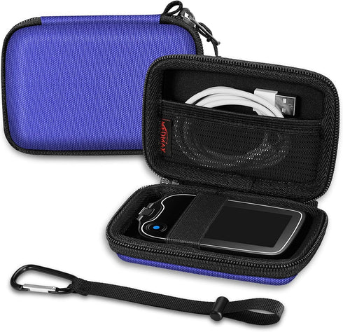 Hard Shell Protective Case for Freestyle Libre 3 2 / Libre Reader, Lightweight Shockproof Diabetic Storage Carrying Case with Clip and Handle (Blu...
