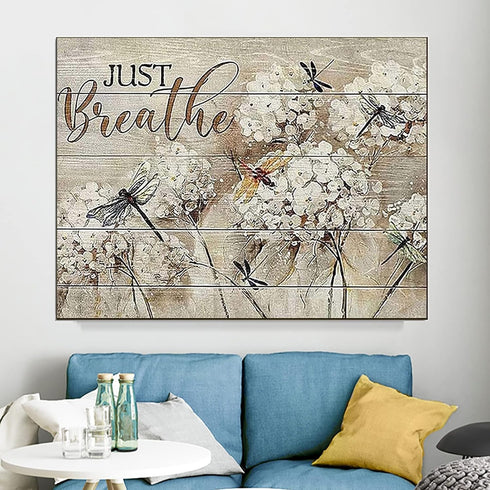 QAZWSX Dragonfly Dandelion Diamond Painting, Flowers Valentine's Day New Year Christmas Gift Diamond Art, Full Round Drill Embroidery Kit Arts Dec...