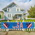 Probsin Large 4th of July Banner 120"x20" Decorations Independence Day Yard Sign Patriotic Hanging Decor American Hearts USA Party Supplies for In...
