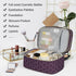 IGOLUMON Travel Makeup Bag Double Layer Make Up Bag Portable Large Cosmetic Bag Wide-open Toiletry Bag for Women Roomy Cosmetic Case Pouch Multifu...