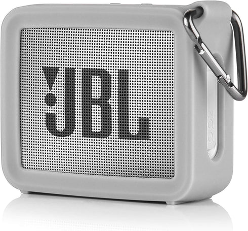 TXEsign Travel Protective Silicone Stand Up Carrying Case Compatible with JBL GO 2 Portable Bluetooth Waterproof Speaker (Grey)...