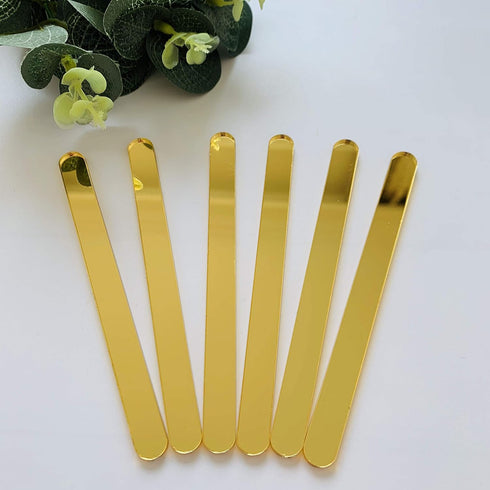 20 Pcs Acrylic Cakesicle Popsicle Sticks for Ice Creamsicle Candy Apple (Mirror Gold)...