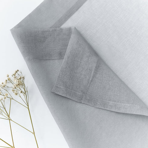 MYSTIC-HOME Sheer Curtains 45 Inch Length, Rod Pocket Voile Drapes for Living Room, Bedroom, Window Treatments Semi Crinkle Curtain Panels for Yar...