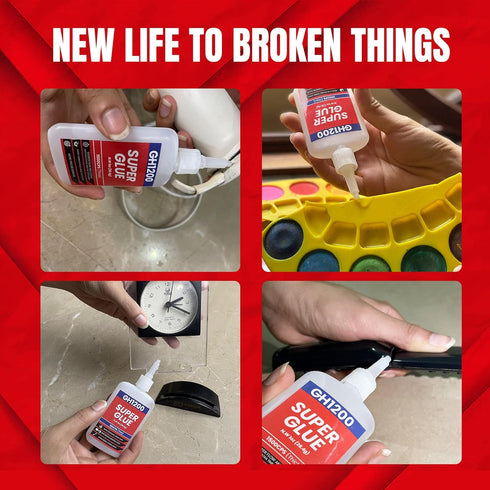 57 Grams (2 oz) 100/1500 CPS (thin/thick) Super Glue All Purpose with Anti Clog Cap. Ca Glue - Adhesive SuperGlue. Cyanoacrylate Glue for Hard Pla...