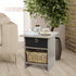 Furinno Dario End Table / Side Table / Night Stand / Bedside Table with Bin Drawer, 1-Pack, French Oak Grey/Black...