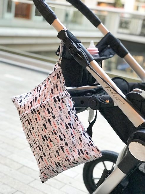 ALVABABY 3pcs Baby Cloth Diaper Wet Dry Bags Waterproof Reusable with Two Pockets Travel Beach Pool Daycare Soiled Baby Items Yoga Gym Bag for Swi...