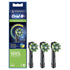 Oral-B Cross Action Electric Toothbrush Replacement Brush Heads, Black, 3 Count (Pack of 1)...
