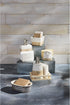 Mud Pie 41220001 Stoneware Sponge Holder, 3 1/2" x 3 1/2", Brown and White...