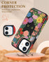 Shorogyt for iPhone 11 Wallet Case with Card Holder, Designer Floral Cat Pattern Kickstand Magnetic Clasp Back Flip Folio Leather Phone Cases for ...