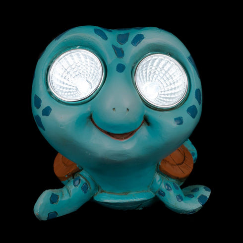 Turtle Solar Garden Decor Figurine Set | Outdoor LED Lawn Figure | Light Up Decorative Statue Accents for Patio, Lawn, Deck | Weather Resistant | ...