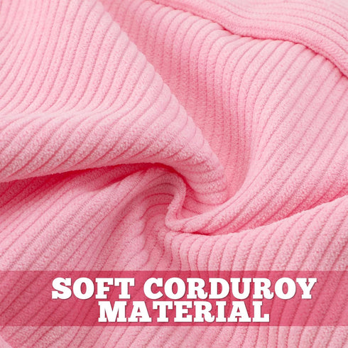 Pinkunn 4 Pcs Preppy Makeup Bag Cute Chenille Cosmetic Bags Face Eyes Lips Hair Corduroy Letter Patch Skin Zipper Patch Bags Travel Zipper Pouch M...