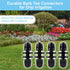 4 Packs 1/2 to 1/4 Drip Irrigation Fittings Kit and 10 Packs Irrigation Clamps Set Leak Proof Barbed Fitting for Systems Easy to Install Compatibl...