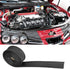 Fiberglass Heat Wrap Wire Shield Sleeve- 1" IDX 10' Adjustable Black Exhaust Heat Shield Spark Plug Wire For Car&Auto Wire Loom Brake Line Cable...