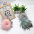 Furryvalley Faux Fur Pompom 6pcs DIY Crafts Fluffy Balls for Hat Shoes Scarves with Snap Fastener Removable Knitting Hat Horse Riding Hat Silk Acc...
