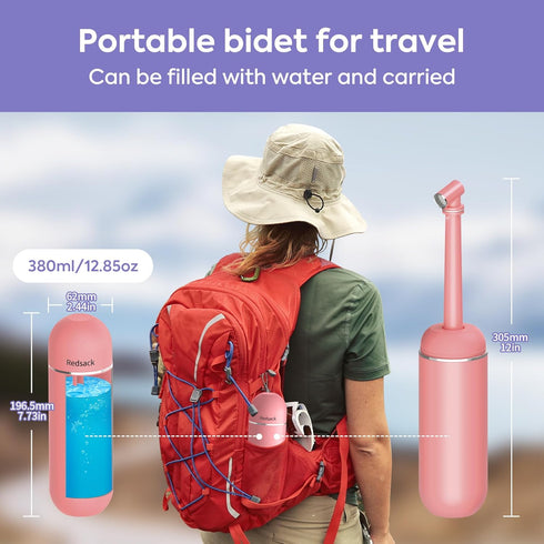 Redsack Portable Bidet Peri Bottle for Women Travel Men Personal Bidet Handheld Bidet (Pink)...