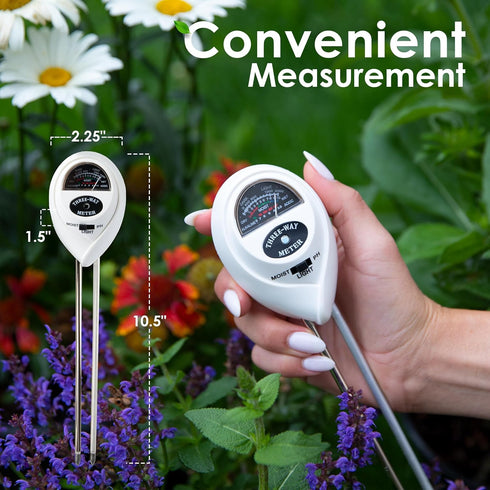 Classy Casita 3-in-1 Soil Moisture, Light, pH Meter - Hygrometer Tester for Indoor and Outdoor Plants - Monitor levels for garden, farm, lawn, hou...