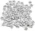 heyous 100pcs Heart Shape Charms Handmade Metal Labels Printed Made With Love Tag Labels Carving DIY Craft Necklace Bracelets Keychain Jewelry Mak...