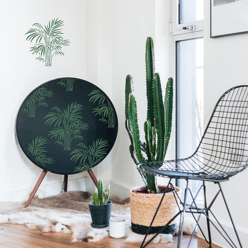 BENECREAT 12x12" Tropical Plant Painting Stencils, Leaf Pattern Reusable Plastic Drawing Stencils DIY Square Templates for Painting on Scrapbook F...