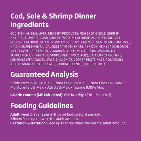Amazon Brand - Wonder Bound Wet Cat Food, Pate, No Added Grain, Variety Pack (Cod, Sole & Shrimp, Salmon, White Fish & Tuna), 3 ounce (Pack of 24)...