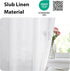 NICETOWN Sidelight French Door Panel, Linen Textured Look Translucent Privacy Side Light Sheer Front Door Curtain Including Tieback, 30 inches Wid...