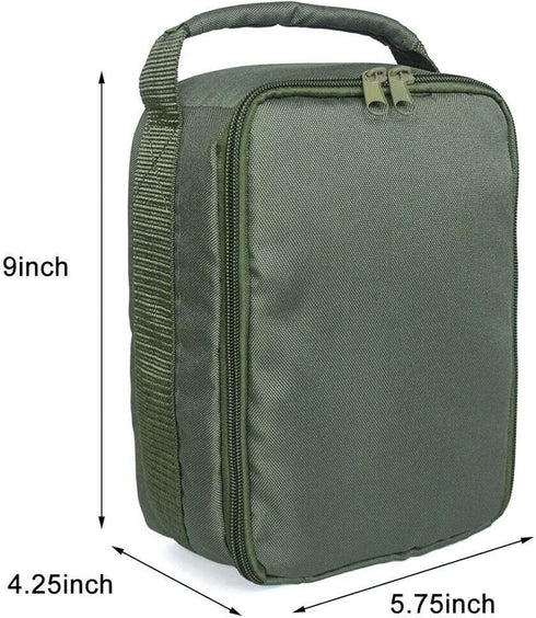 Fishing Tackle Bag Waterproof Fishing Bag Portable Fishing Reel & Gear Bag with 3 Adjustable Dividers for Spinning Baitcasting Fly Reels (Army Gre...