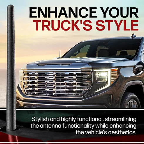 AntennaMastsRus Short Rubber Antenna for GMC Sierra 1500 (2006-2026) - German Engineered with Internal Copper Coil for Enhanced Signal Reception -...