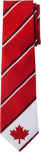 Jacob Alexander Canada Country Flag Colors Men's Necktie - Maple Leaf with Stripes Design...