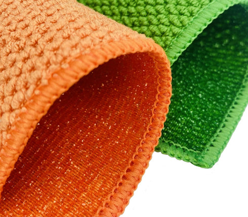 16 Pack Microfiber Scrub Dish Cleaning Cloth, Non-Scratch, 6 x 6 Inch, Multi-use for Pan Pot Dish Cooktop Stovetop Counter Kitchen Household, No O...